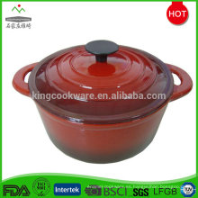 Popular conjunto de utensilios de cocina esmalte rojo de hierro fundido